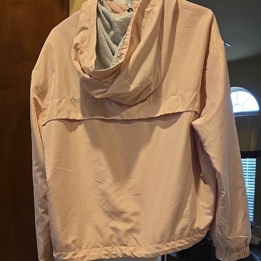 H&M Light Pink Hooded Utility Jacket Size L - Picture 3 of 8